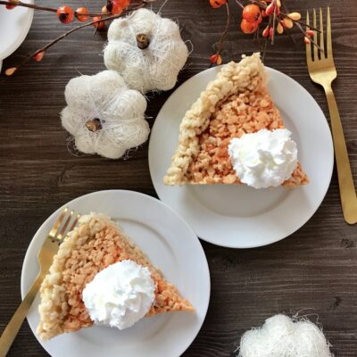 Rice Krispie Treats Pumpkin Pie