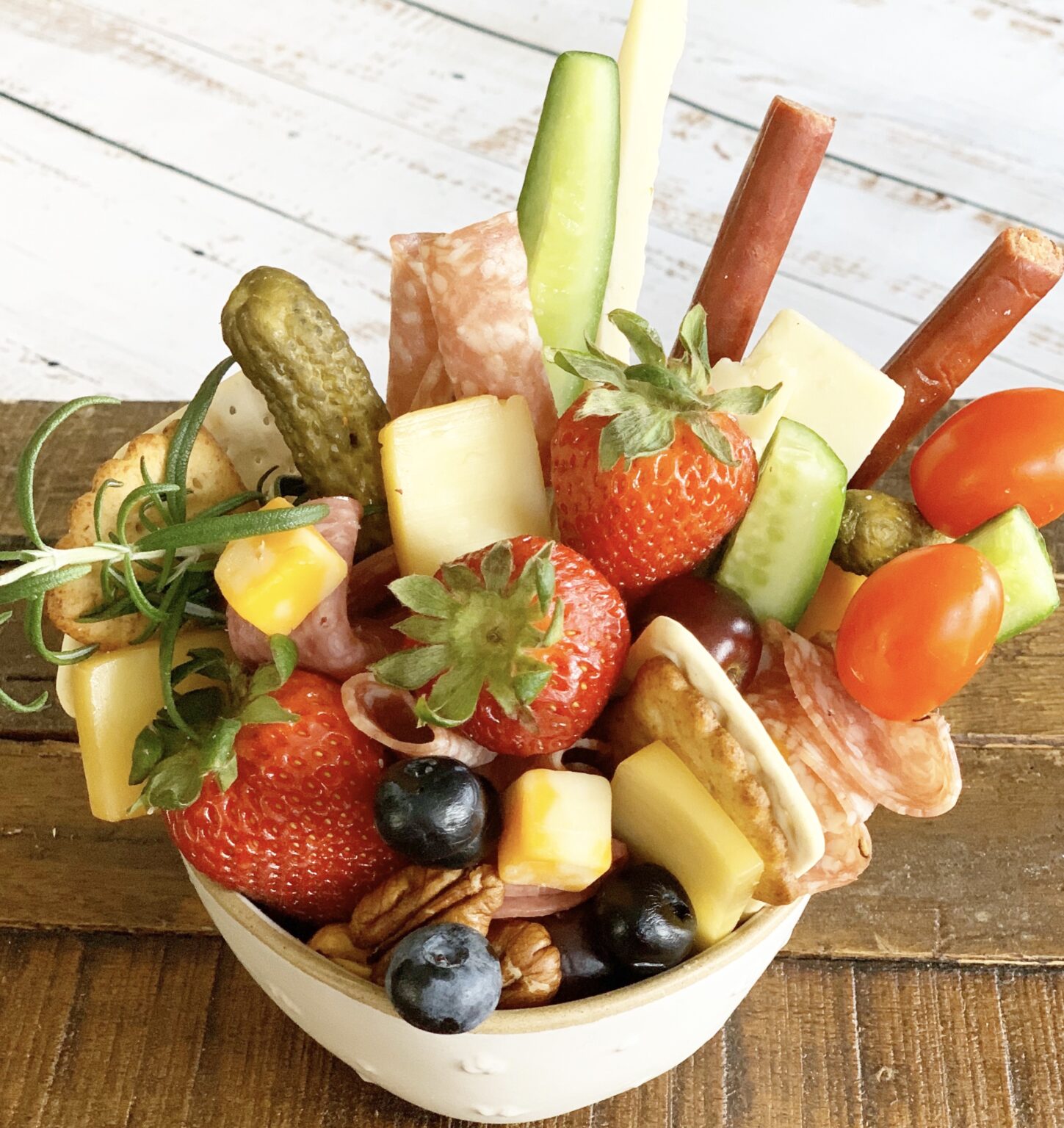 Charcuterie Board in a Bowl - Stickers and Stilettos