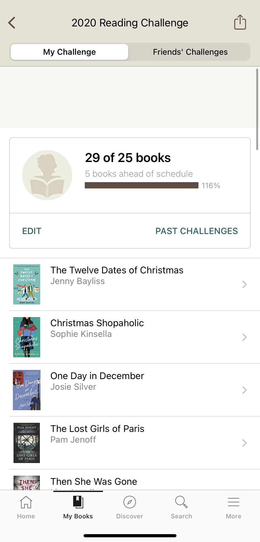 Goodreads Application reading challenge
Book-AMonth Reading challenge