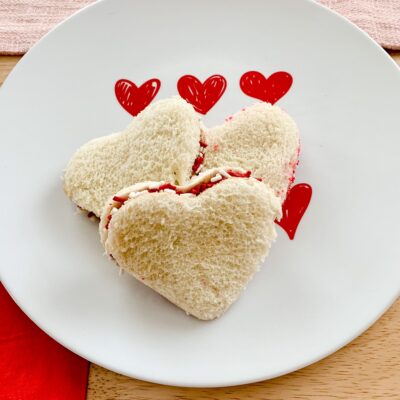 Valentine’s Peanut Butter and Jelly Sandwich