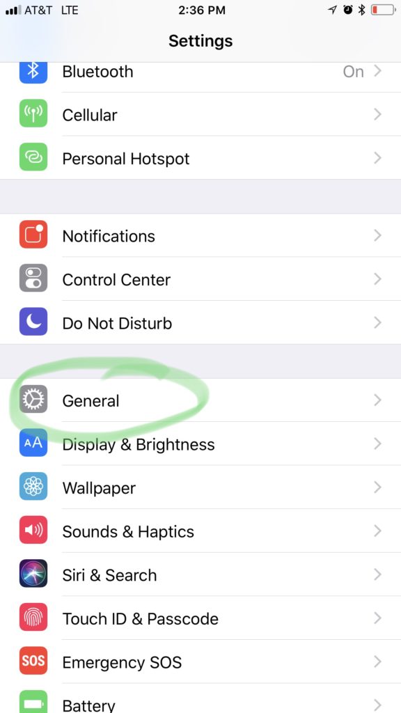 General iPhone Settings