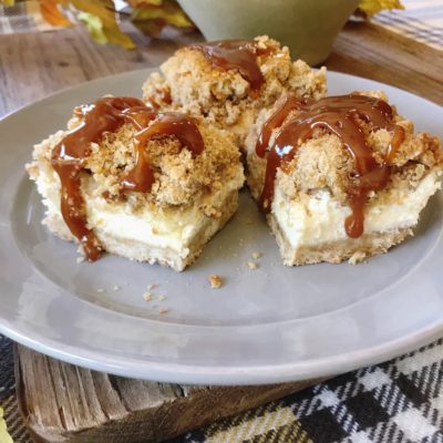 Caramel Apple Cheesecake Bars