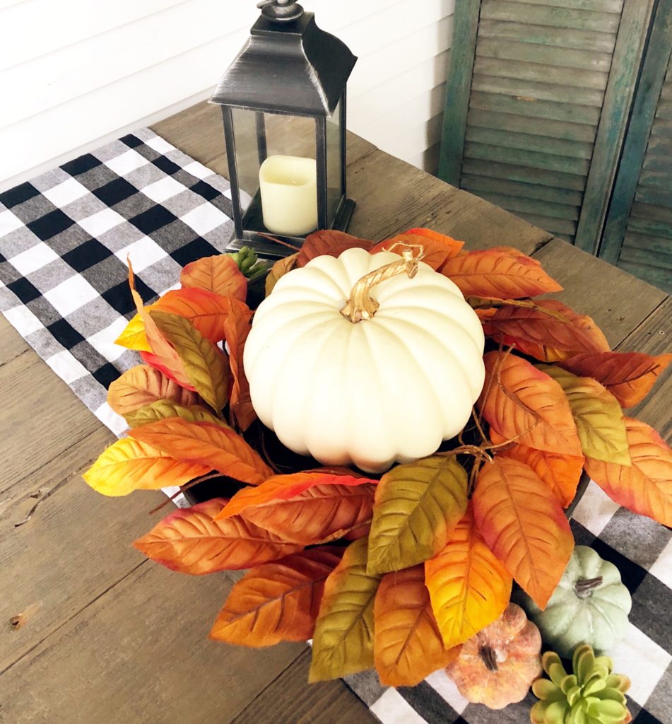 pumpkin fall table scape