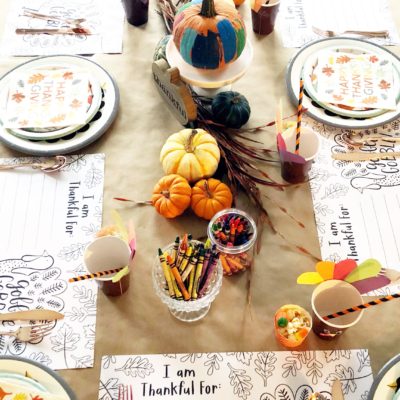 Simple and Fun Thanksgiving Kids’ Table