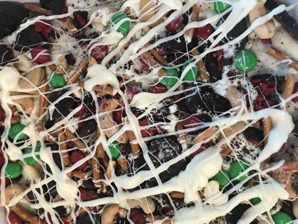 pretzel and oreo holiday bark