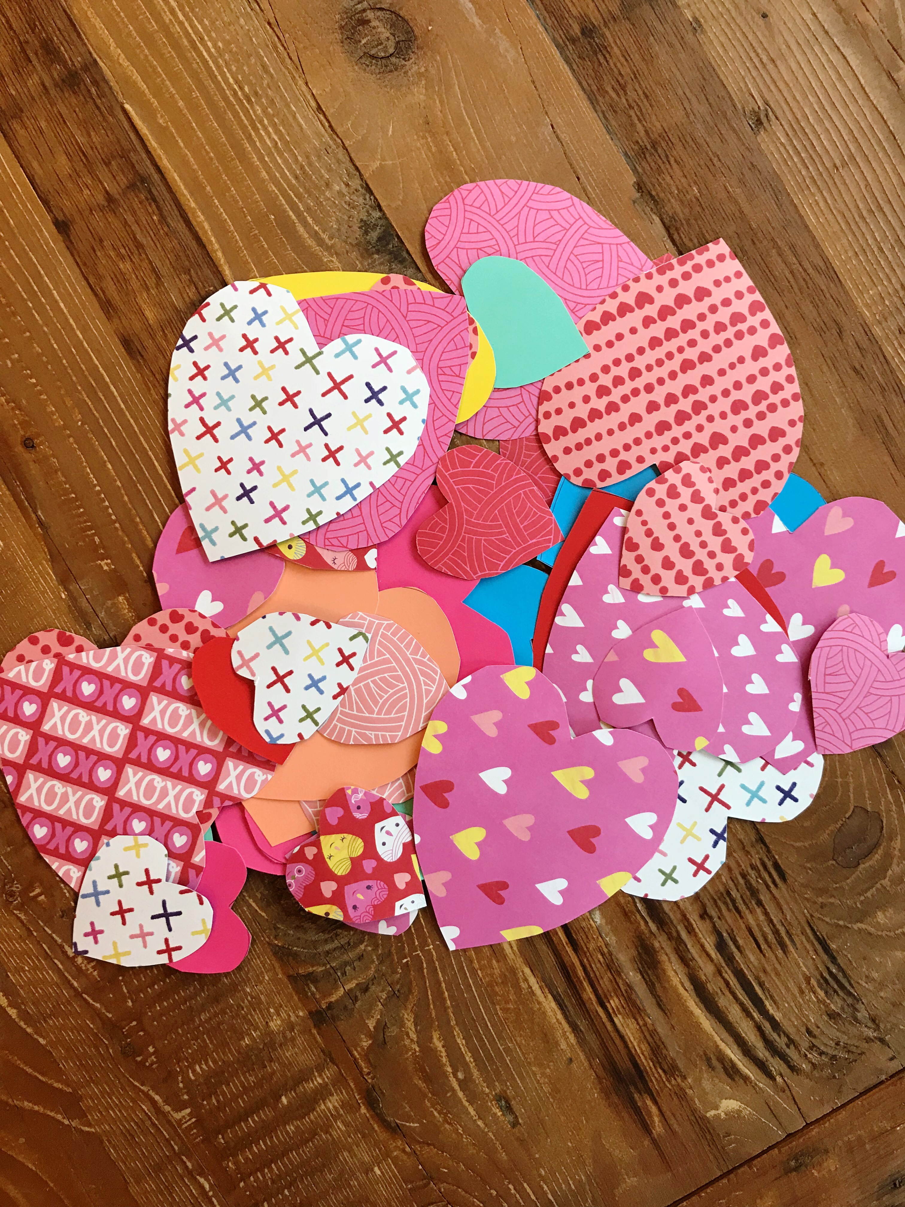 heart paper cutouts