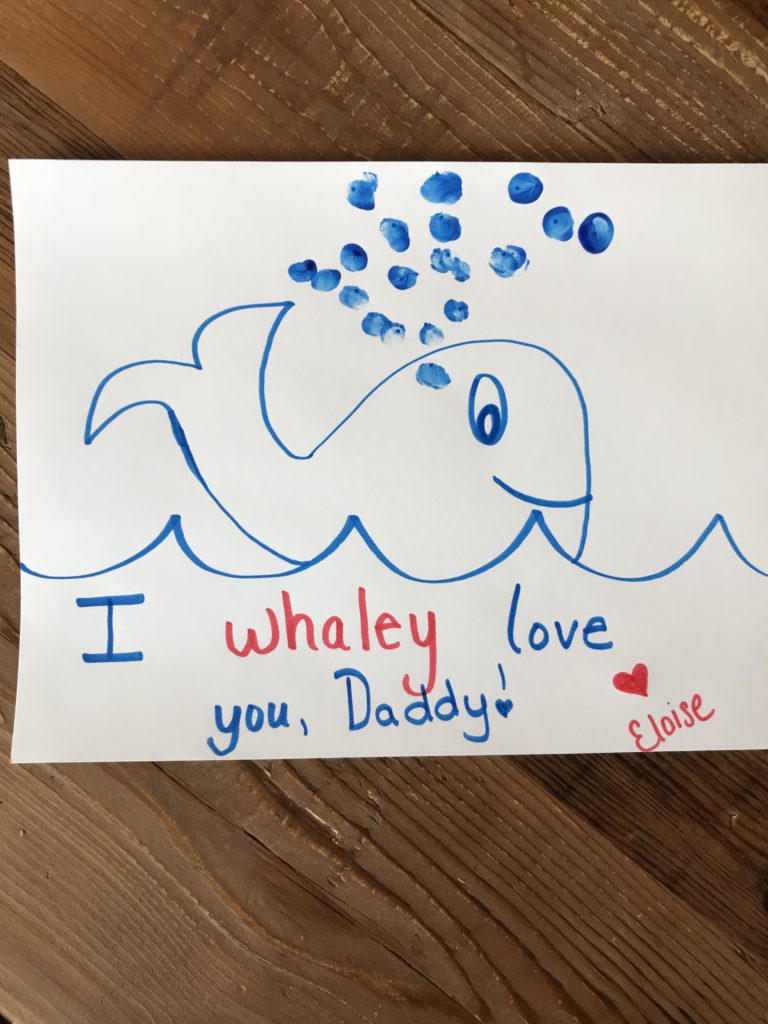 whale valentines craft