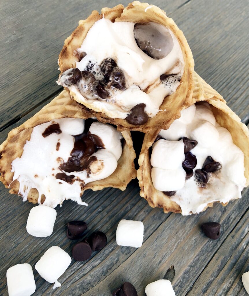 Campifire S'mores in a cone