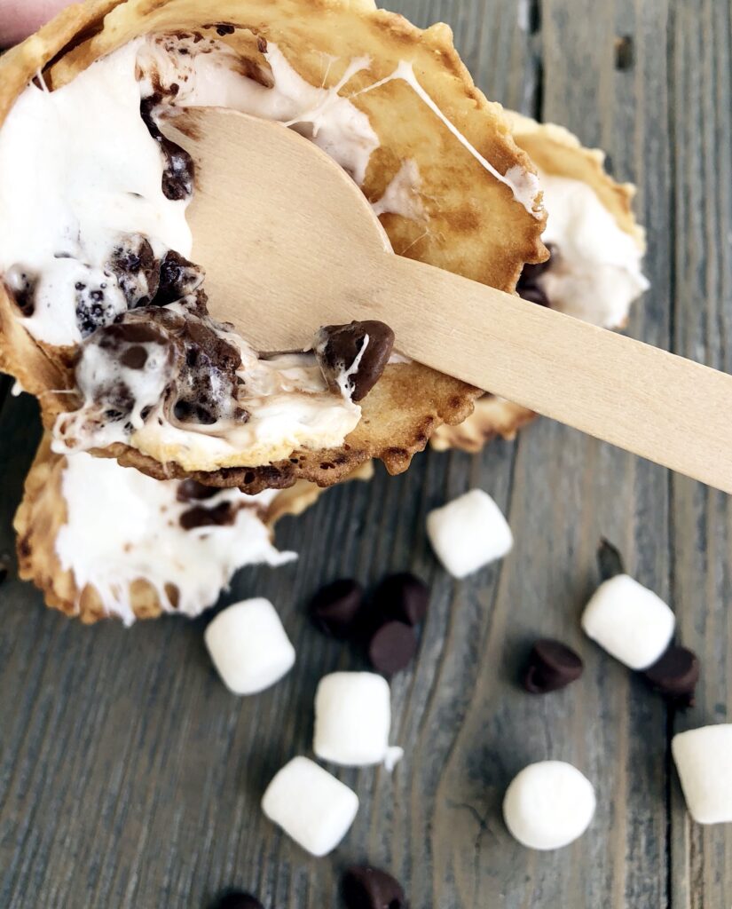 s'mores in a cone