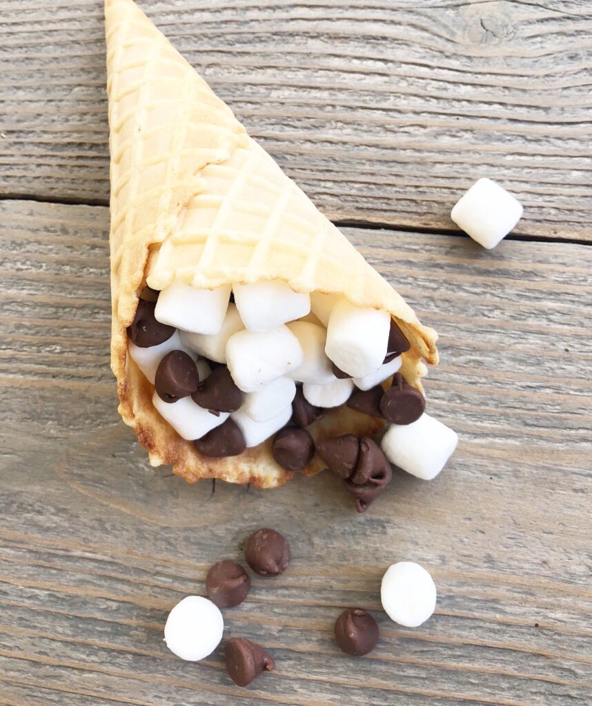 S'mores in a cone