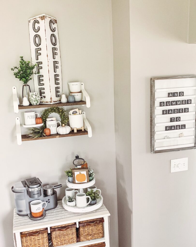 Fall coffee bar decor