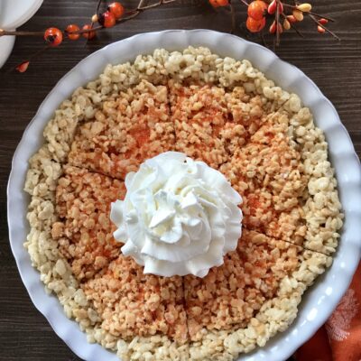 Rice Krispie Treat Pumpkin Pie