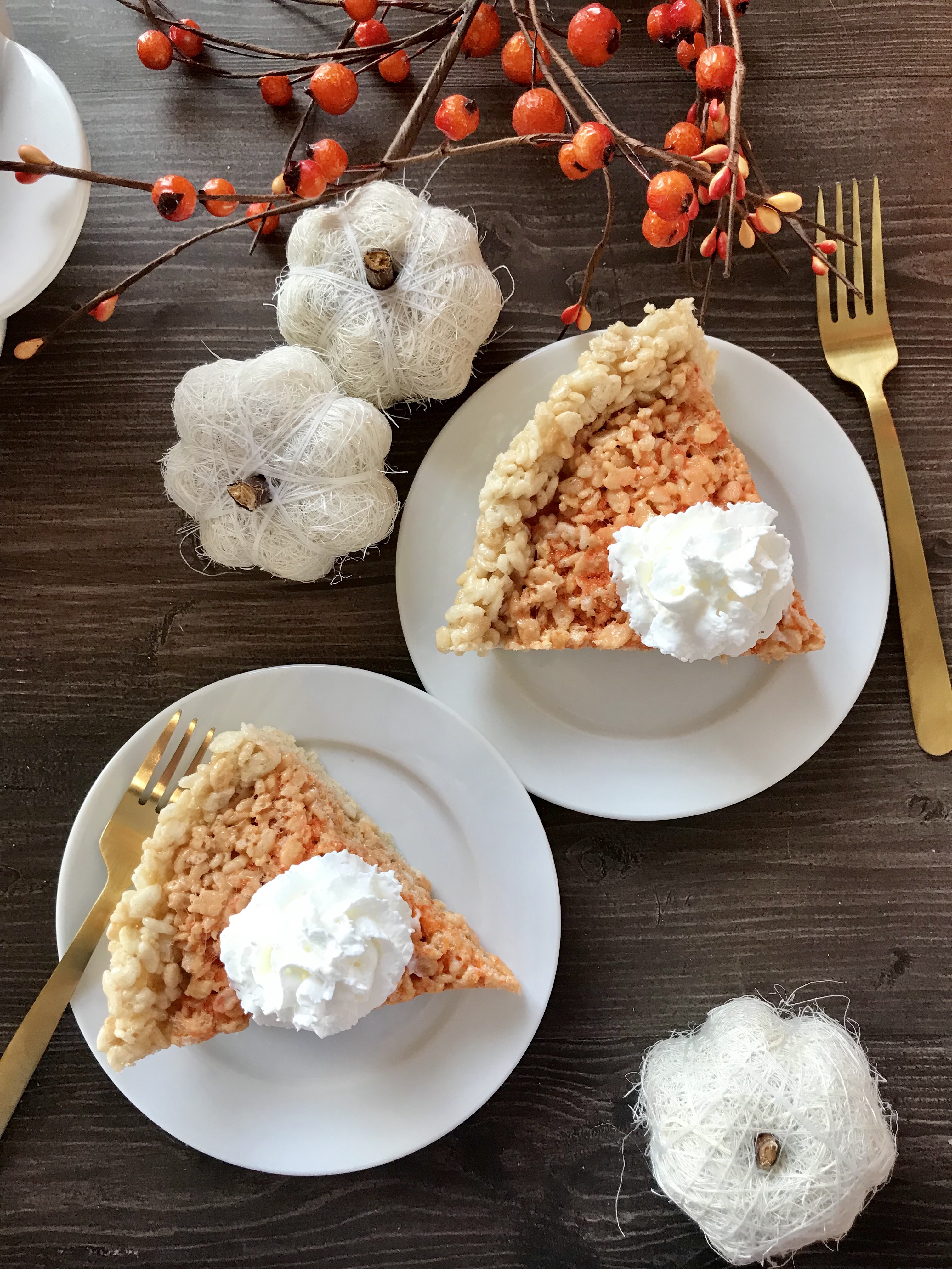 Easy Rice Krispie Treat Pumpkin Pi