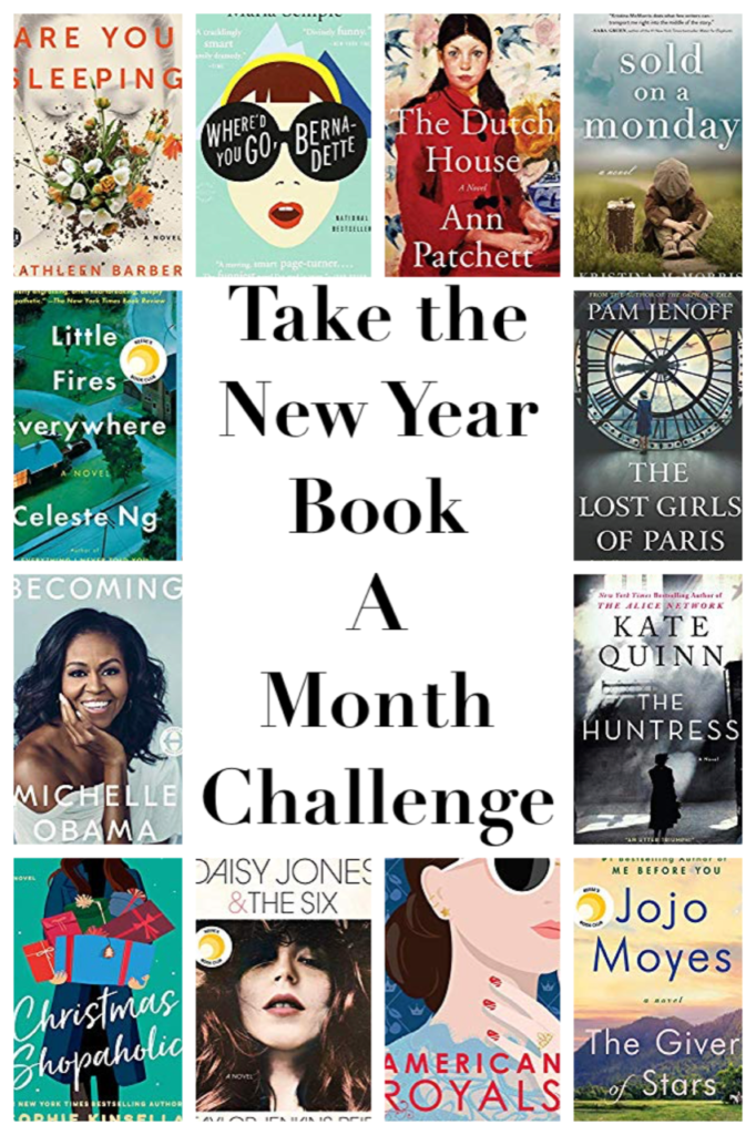 Take the 2020 Moms' Book-A-Month Reading challenge!