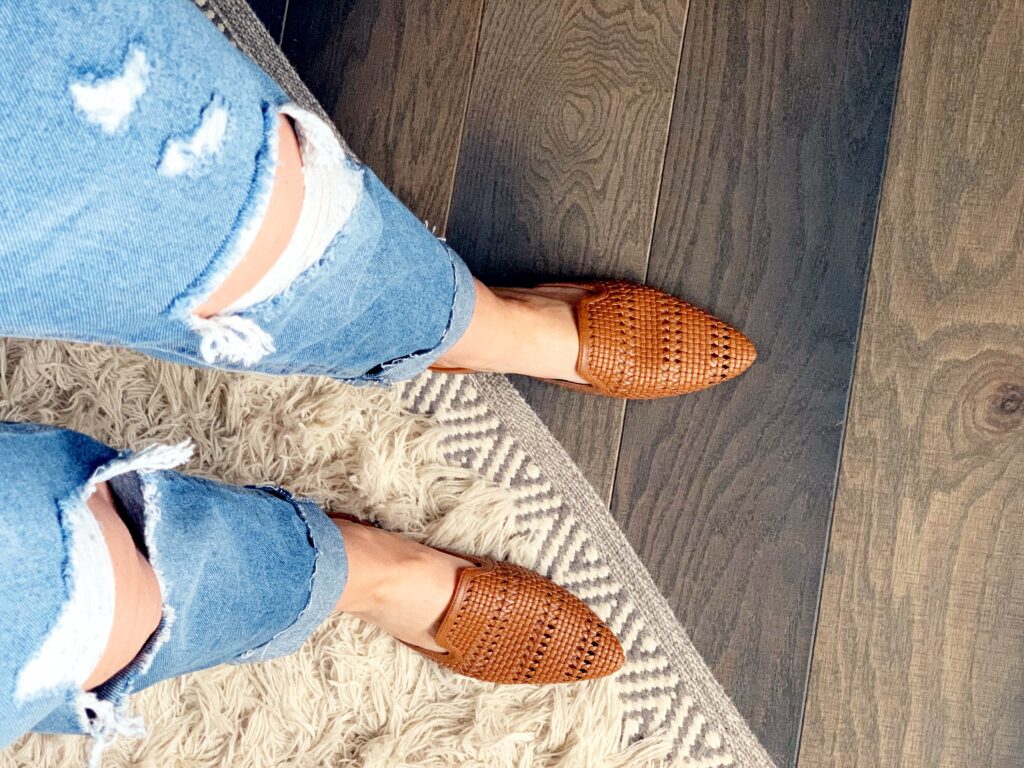 woven mules