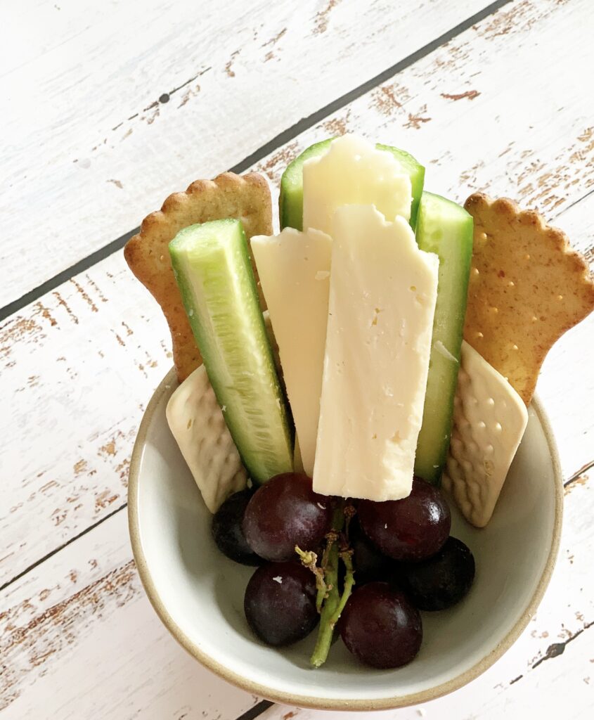 charcuterie board in a bowl