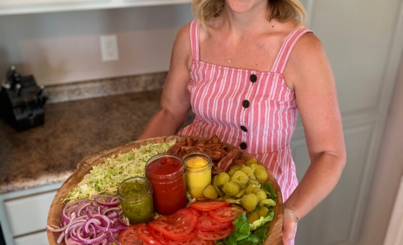 burger charcuterie board