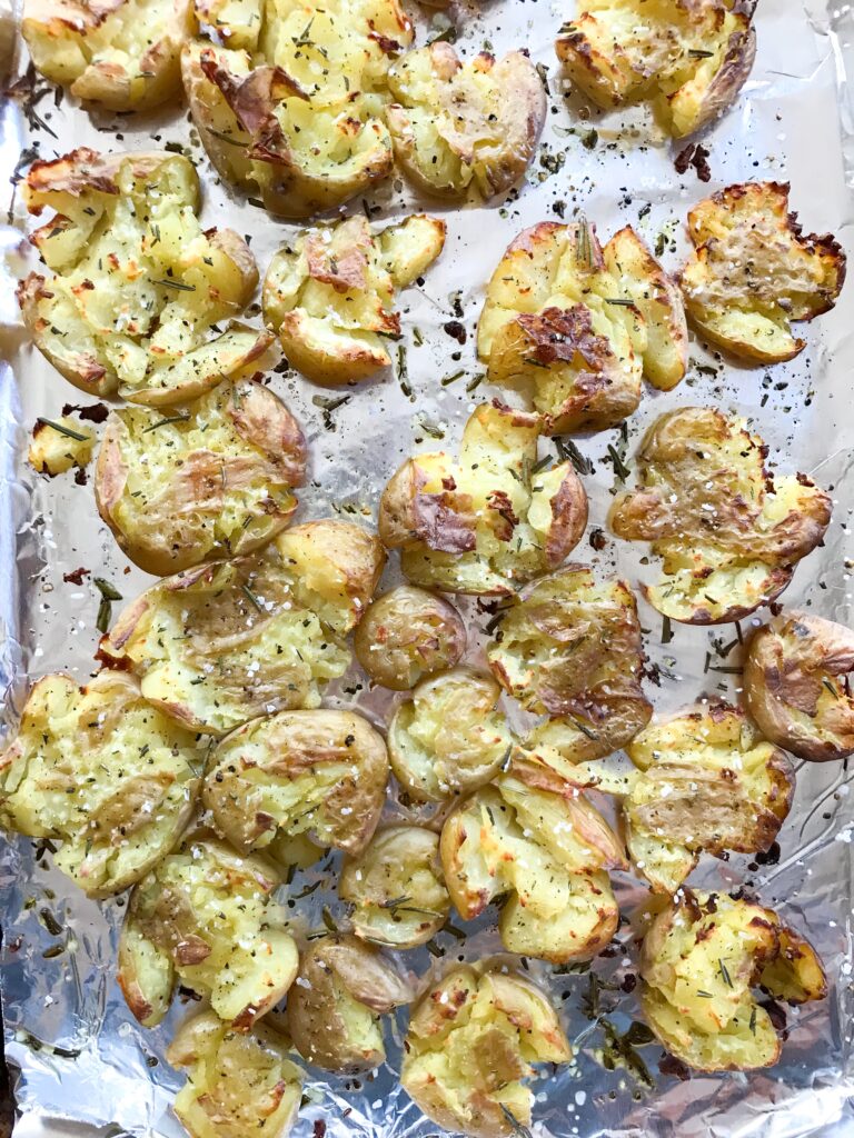 crispy smashed potatoes