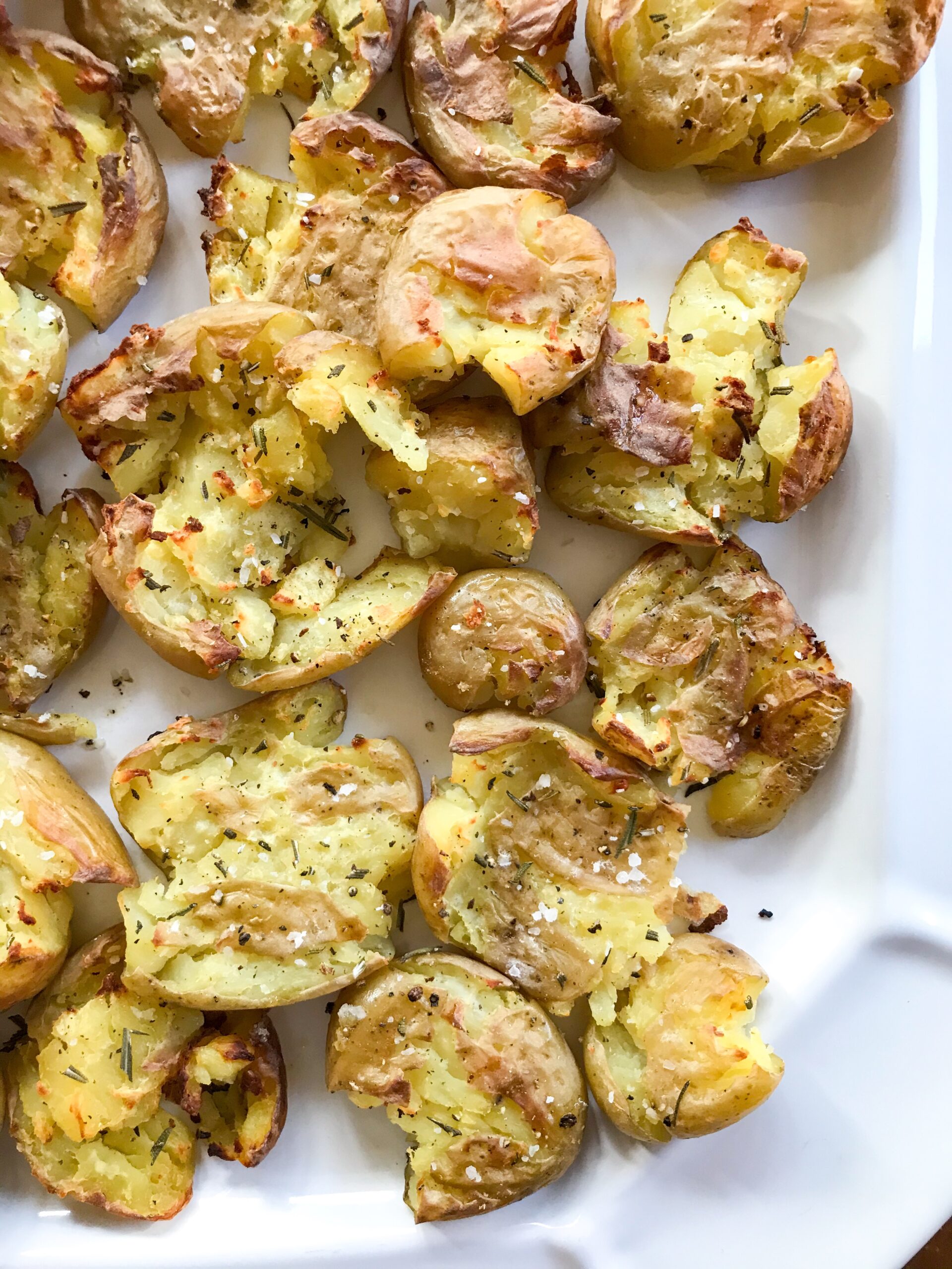 Crispy Smashed Potatoes - Stickers and Stilettos