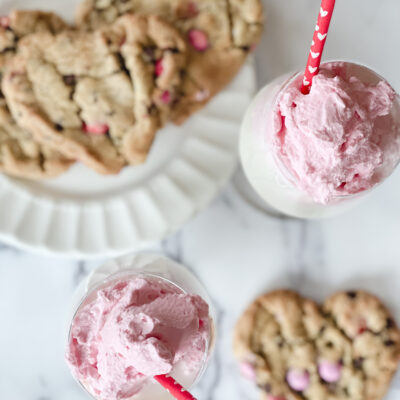 Strawberry Whip Topped Milk