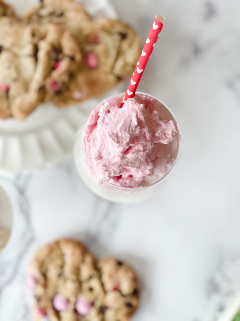 Strawberry Whip Topped Milk