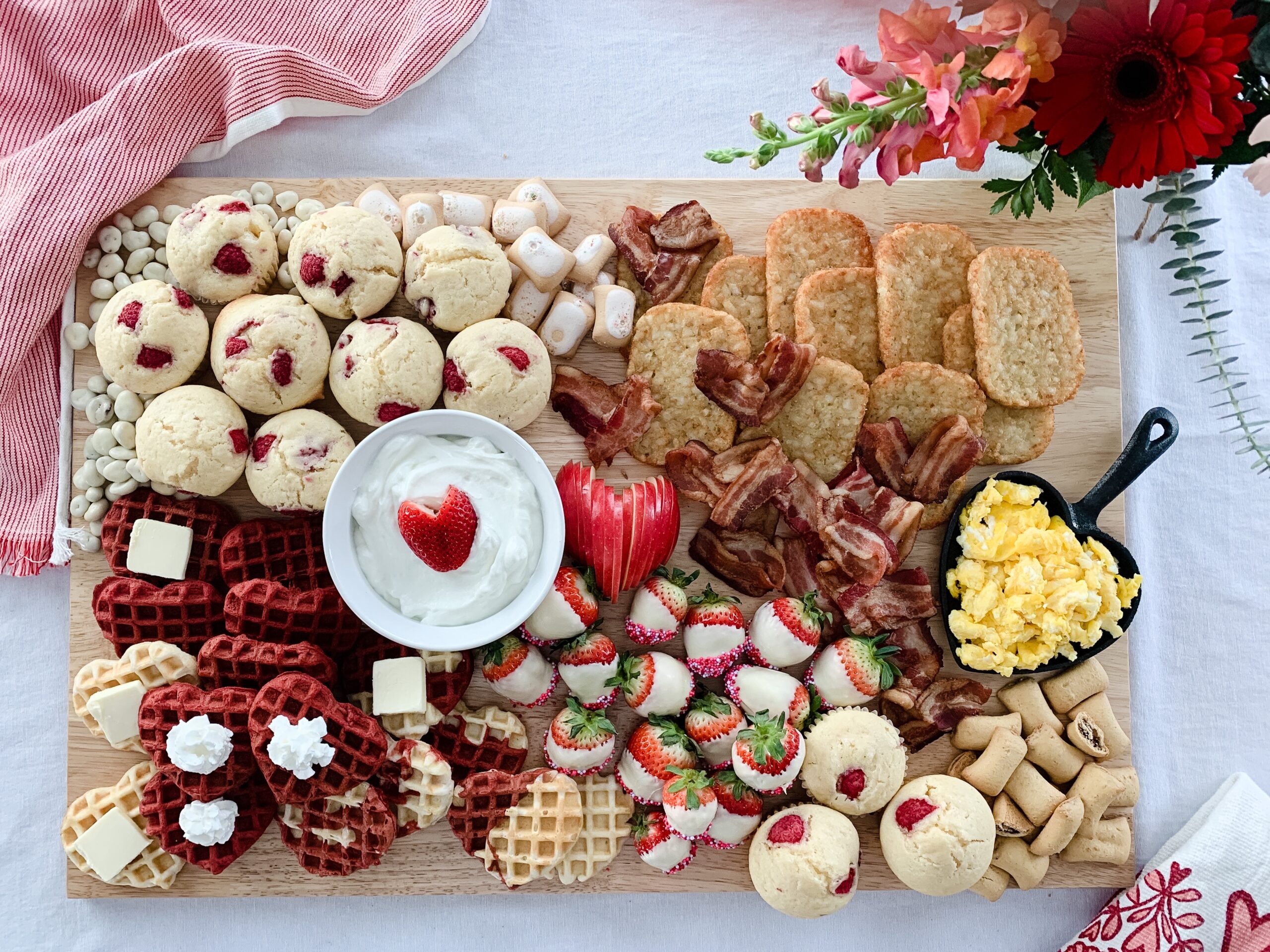 valentines breakfast board