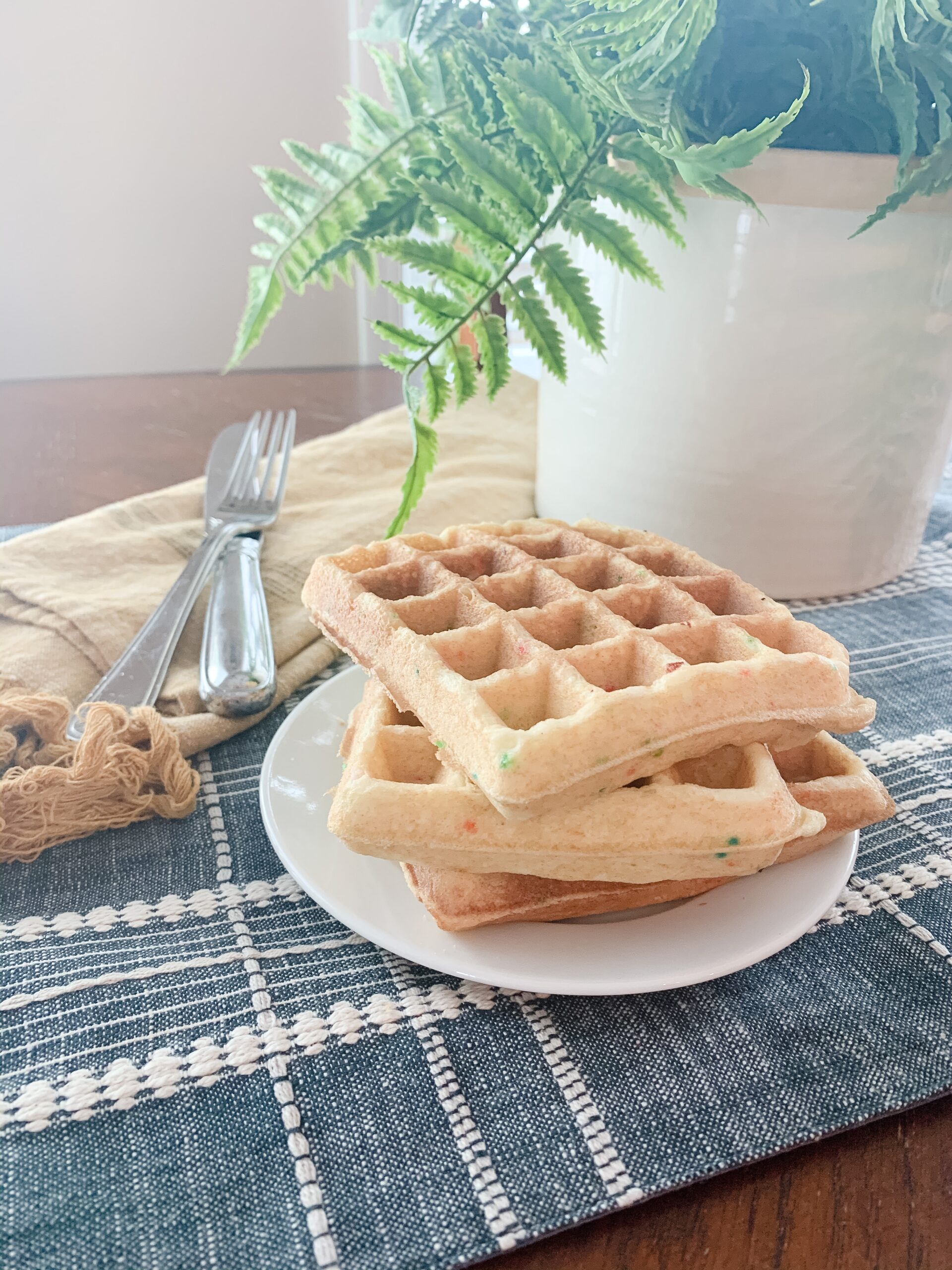 funfetti cake mix waffles