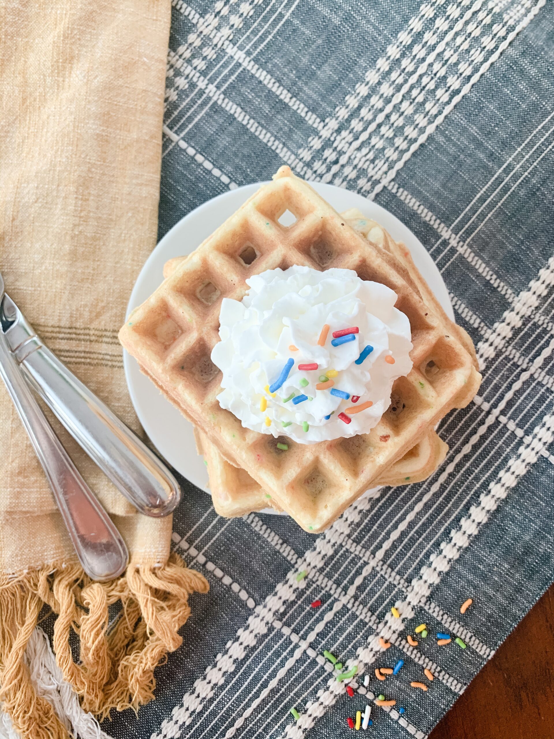 funfetti cake mix waffles