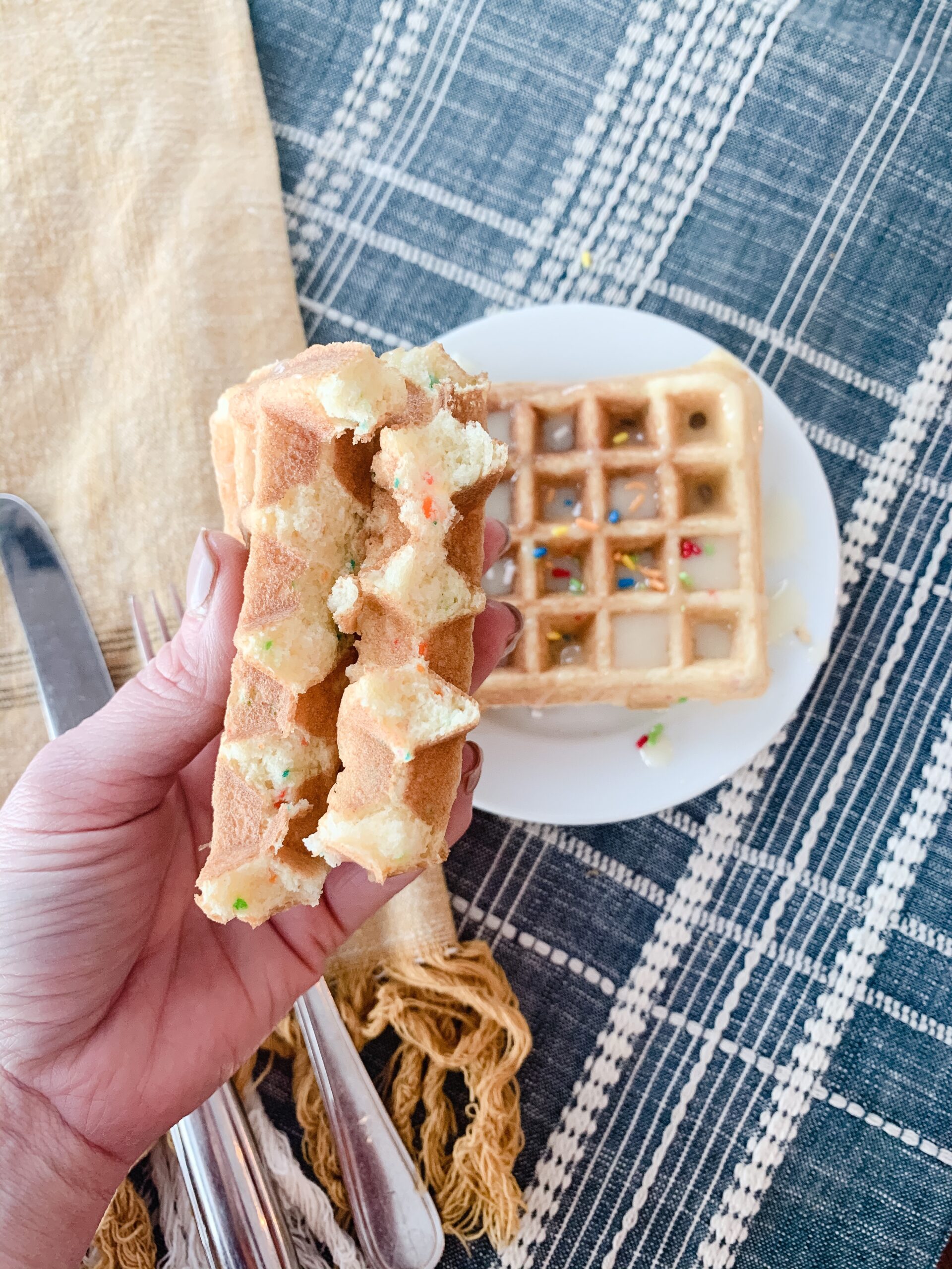 funfetti cake mix waffles