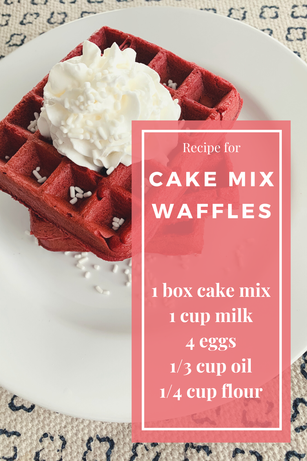 recipe for cake mix waffles