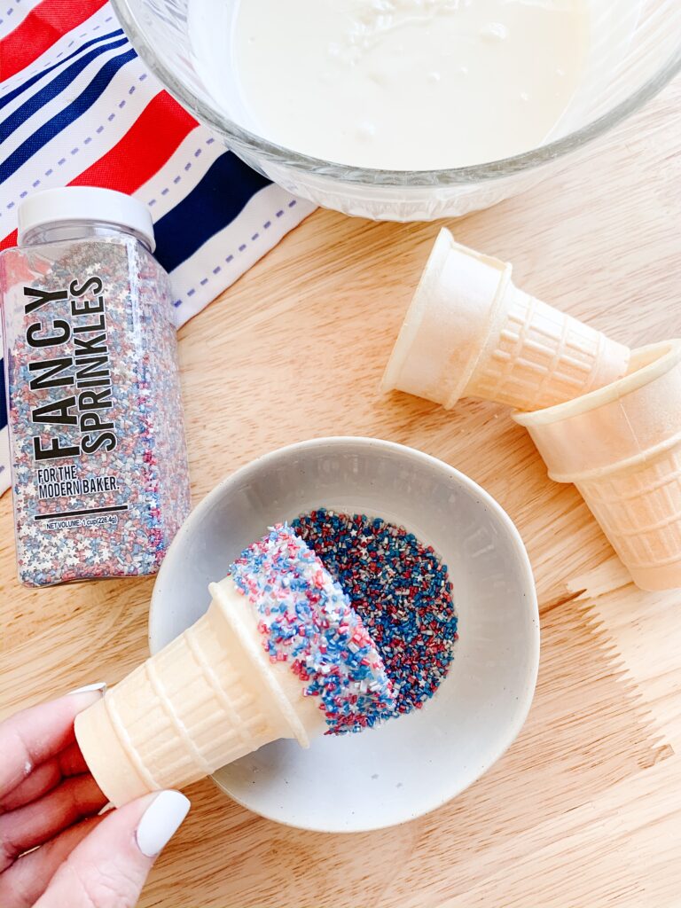 Patriotic Rice Krispie Cones