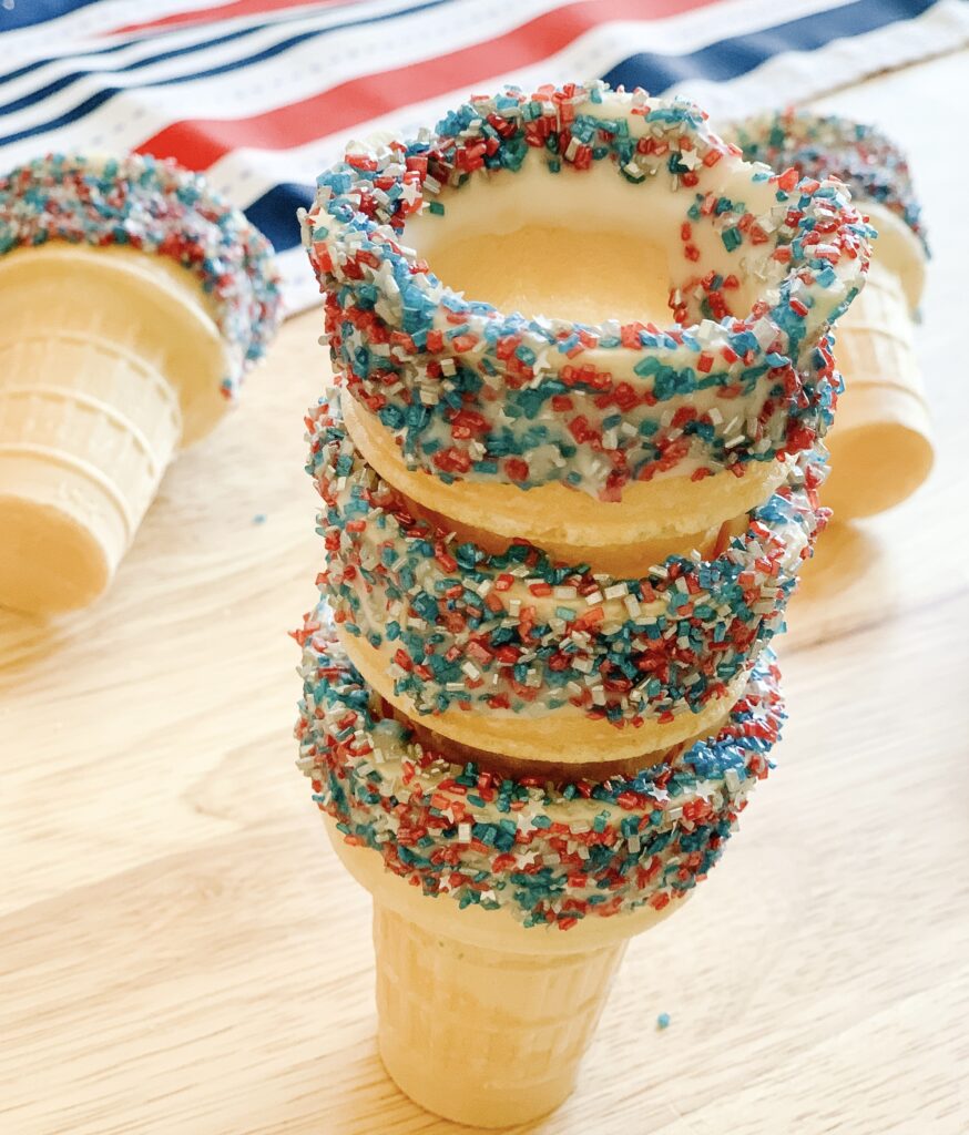 Patriotic Rice Krispie Cones