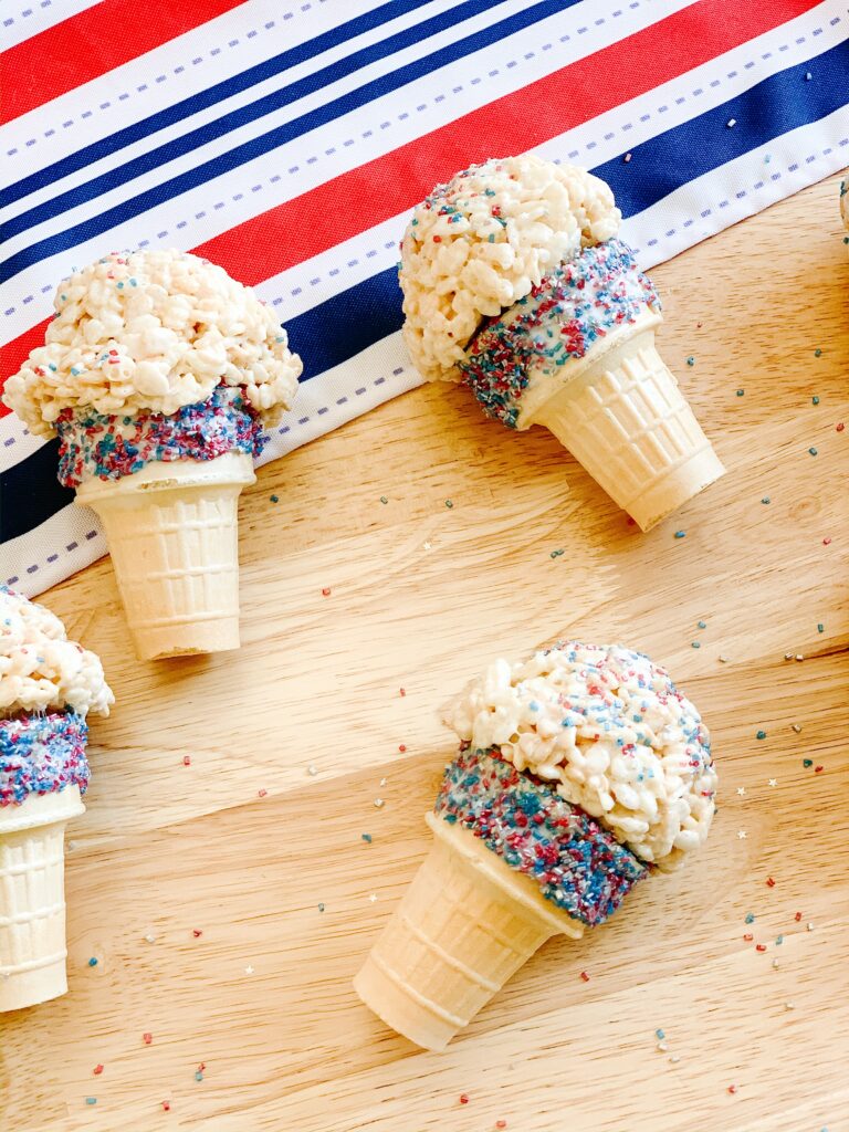 Rice Krispie treat cones