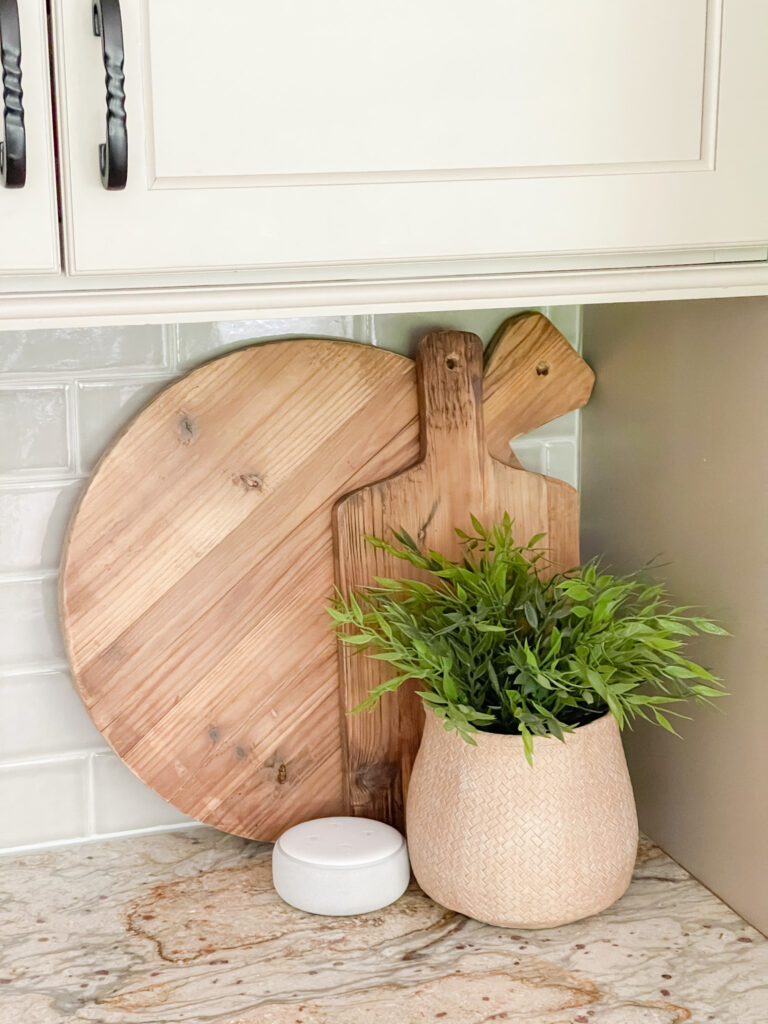 Echo dot on kitchen counter