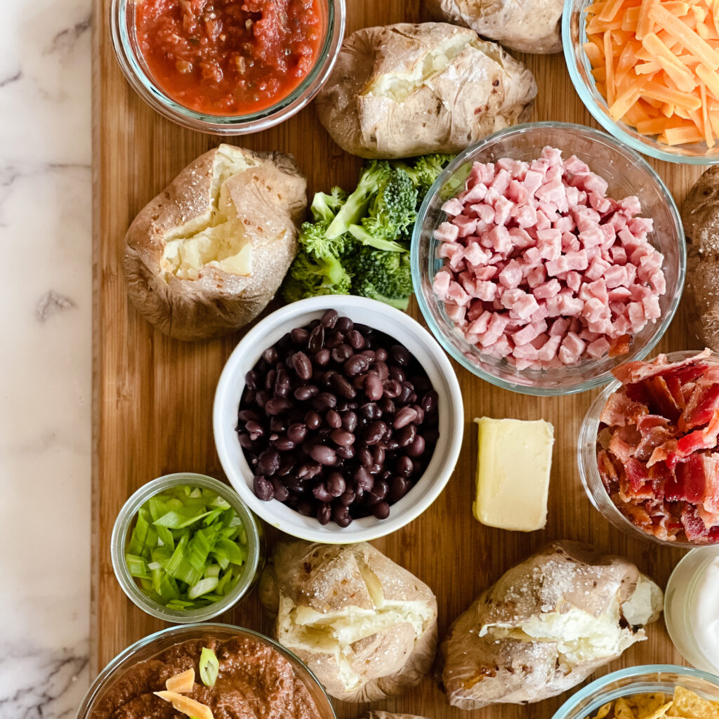 Baked Potato Board Ingredients