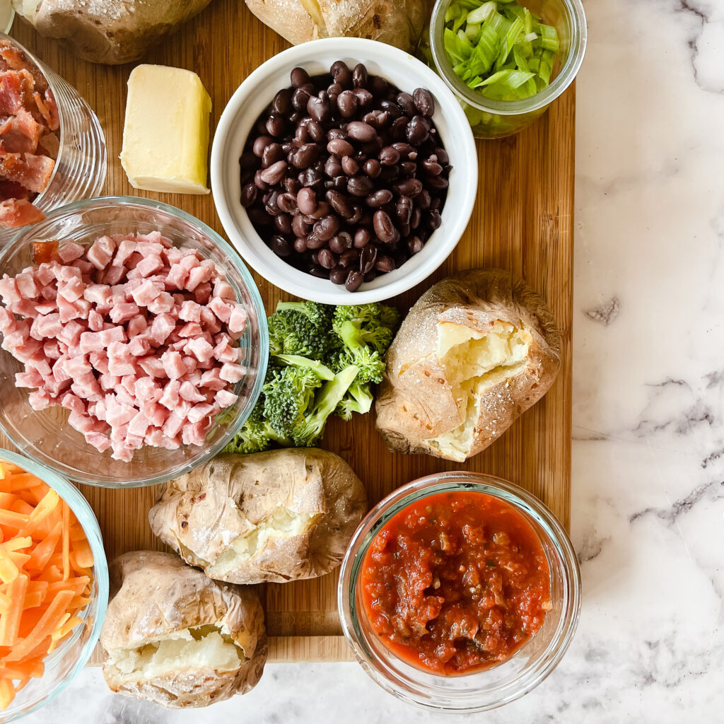 Baked Potato Bar Ingredients