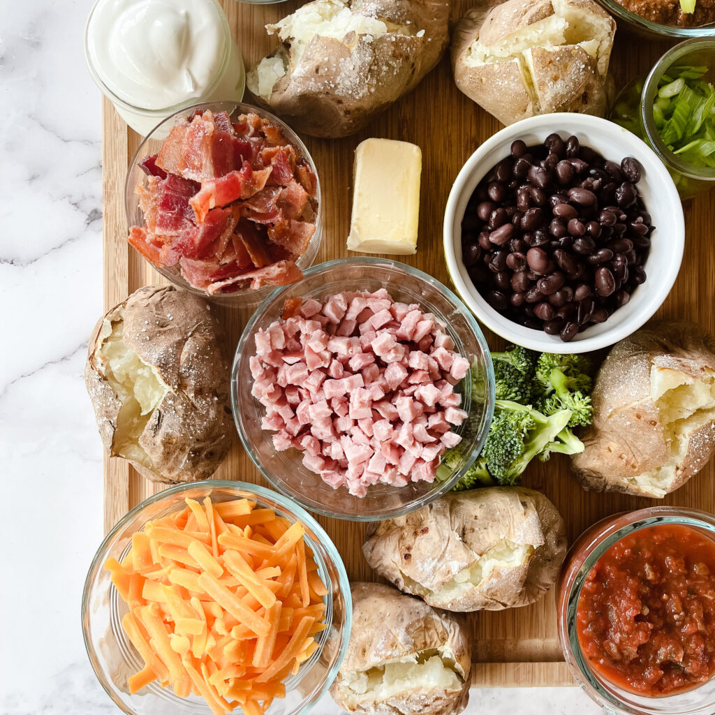 Baked Potato Bar Ingredients