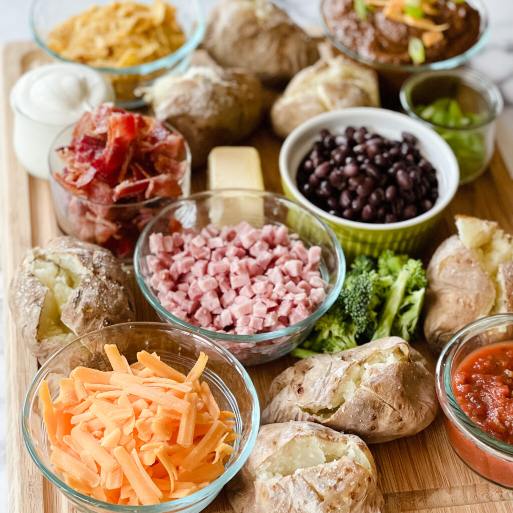 Baked Potato Bar Ingredients