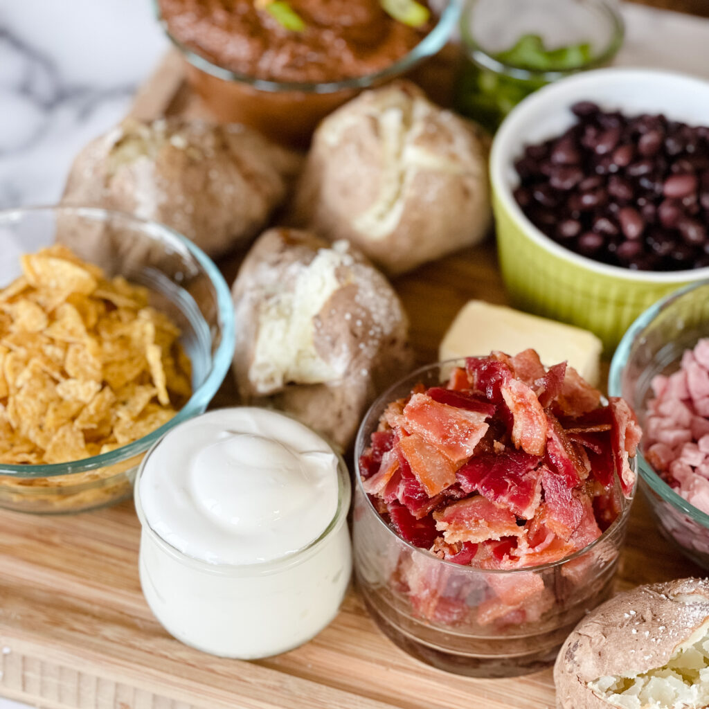 Baked Potato Bar Ingredients