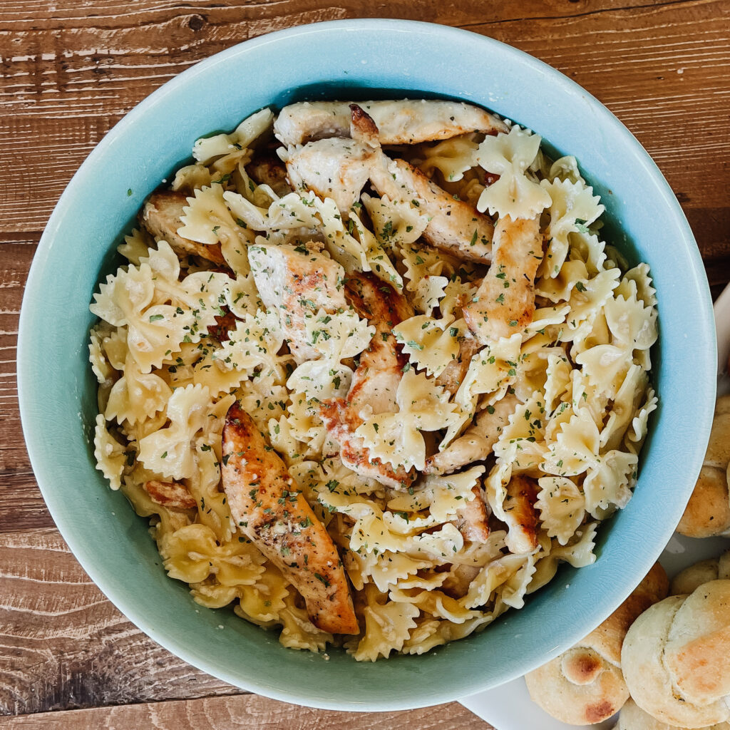 Bowtie Chicken Alfredo