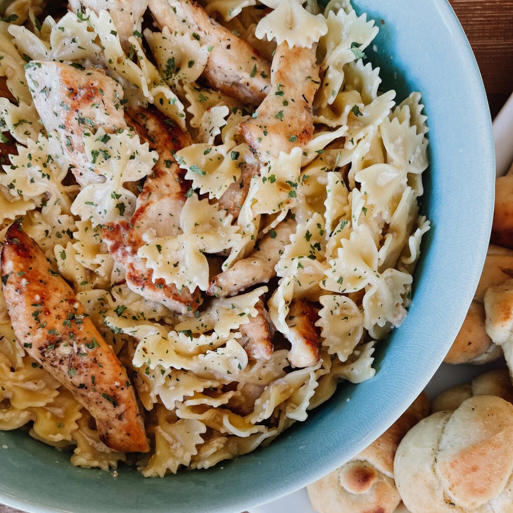 Bowtie Chicken Alfredo