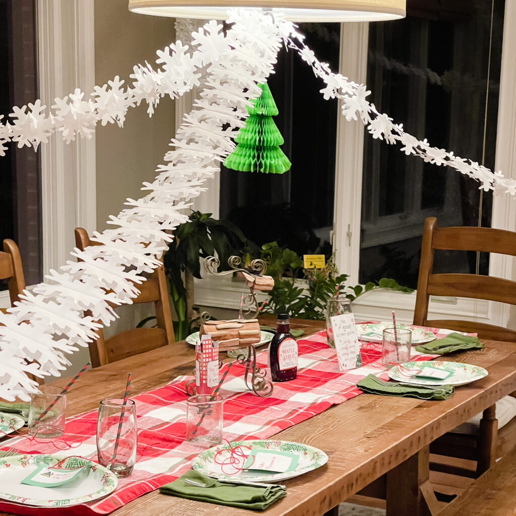 Elf the movie table setting